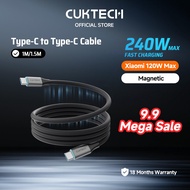 CUKTECH 240W 6A Braided Magnetic Cable Type-C to Type-C Fast Charging Cable Xiaomi 120W PD3.1 Superc