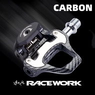 RACEWORK Carbon Fiber Road Bike Lock Pedal Bicycle Self-locking Pedal Sealed bearing Self-locking Pe