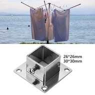 [kanye2dc] 5 Pieces Square Post Flange Post Fittings Anti Rust Floor Post Flange Handrails