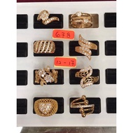 Cincin Kristal Emas Suasa 375/18k
