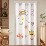 Curtain Noren Entrance Feng Shui Door Curtain Kitchen Door Divider Bedroom Blackout Curtain Aircon Door Curtain Toilet Partition Door Curtain Room Decoration Great For Privacy - （Include Tension Rod）门帘 ML010905