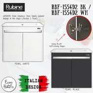 RUBINE 50CM GRANDE STAINLESS STEEL VANITY CABINET 2DOORS, W/ BLUM HINGES W/ SOFT CLOSING RBF-1554D2 BK / RBF-1554D2 WH