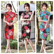 [Dsmyz] Retro Cheongsam Dress Thin Floral Dress 2293