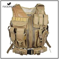 FUGUINIAO Tactical Vest Armor Vests Mens Tactical Vest Adjustable Armor Outdoor CS Training Vest(Fre