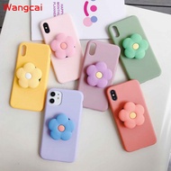 Huawei Nova 3e P30 Lite P20 Pro P10 Plus Case 3D Flower Holder Stand Kickstand Finger Ring Floral Silicone Case Cover
