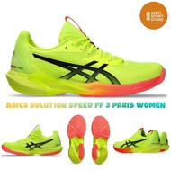 [ Asics SOLUTION SPEED FF 3 Paris WOMEN 2024 TENNIS SHOES / Paris Safety Yellow - Black ]