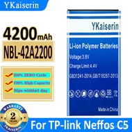 4200mAH YKaiserin Baery NBL-42A220 For TP- Neffos C5 TP701A B C E Bateria