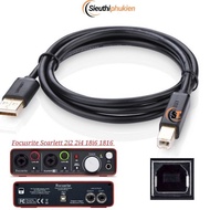 USB 2.0 cable for music supply for Focusrite Scarlett 2i2, 2i4, 6i6 2nd Gen, 18i6, 1816 soundcard