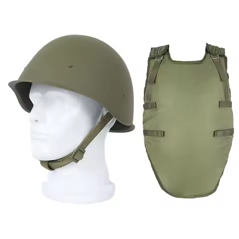 Soviet Tarkov Hunting Vest Helmet Set Tactical Air Soft SSh-40 Steel Helmet 6b2 Protective Vest Set 