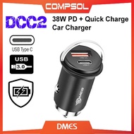 DMES DCC2 38W PD+Quick Charge Car Charger Black