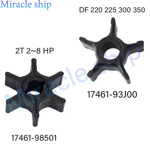 17461-98501 Water Pump Impeller For Suzuki 2T 2hp 2.2hp 3.5hp 4hp 5hp 6hp 7hp 8hp 4T DF 220 225 300 