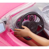 Barbie Playset with Sparkly Pink 2-Seater Toy Convertible Car Feature Glam Details