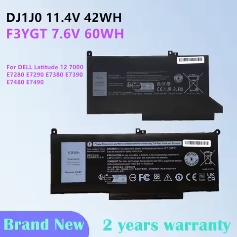2X39G Laptop Battery For Dell Latitude 14 7480 7490 E7480 E7490 12 7280 7290 E7280 E7290 13 7380 739