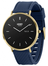 #N/A - Henry London HSL012 智能手錶 (金色和海軍藍矽膠錶帶)