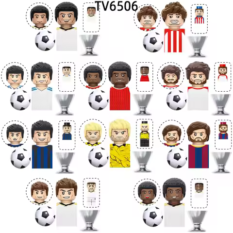 The Famous Football player Star Number 5 7 9 10 11 8 Model Blocks MOC Bricks Set Gifts Toys For Chil