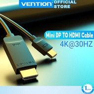 Vention Mini DP to HDMI Cable 4K Mini DisplayPort to HDMI Converter Compatible for Macbook Projector