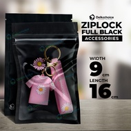 Plastic Clips/ Accessories Clear Black Ziplock Packaging Plastic 9x16