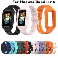 Sport Soft Silicone Wristband For Huawei Band 8 7 6 strap Bracelet Colorful Strap For Huawei 7 Smart