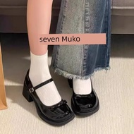 mary jane shoes French Retro Bow Japanese Brown Mary Jane Shoes