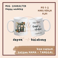 MOST!!! UNIQUE CUTE HAPPY WEDDING COSTUME MUG AVATAR COSTUME MUG PRINT MUG GIFT MUG