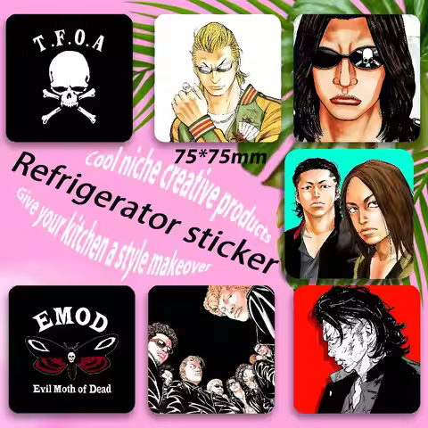 W-Worst C-Crows Zero Comics Fridge Magnet Personalized Magnetic Durable Plastic Square Picture Surfa