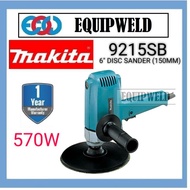 MAKITA 9215SB 6" DISC SANDER (150MM) 570W STRAIGHT VERTICAL POLISHER