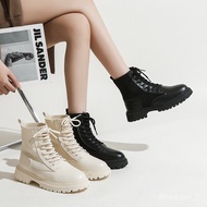 HY-# Dr. Martens Boots Women's Autumn NewinsSweet Cool Smoke Pipe Ankle Boots Fashion All-Match British Style Chelsea An
