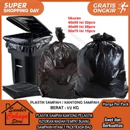 Kantong Pelastik Kotoran Plastik Sampah Wadah Tempat Buang Sampahh Hitam Black 1 Pack 40x50 40x60 50