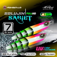 Metaljig 7gr MONGKALO SOLUJIX SABIET FULL GID UV 7gram Micro Jig Bait 7g 7 g Micro Jig 7gm Ultraligh
