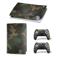 （2024） PS5 Digital Edition Skin Sticker Camouflage Design Protective Decal Removable Cover for PS5 Console and 2 Controllers（2024）