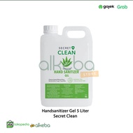Secret Clean Handsanitizer GEL 5 Liter hand sanitizer galon kemenkes