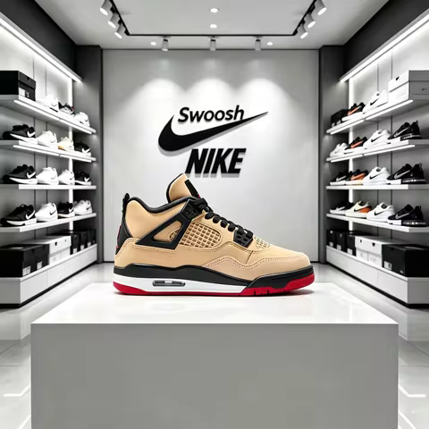 Nike Jordan Air Jordan 4 Classic Versatile GS Mid-Top Basketball Shoes Brown Unisex IH2094-200