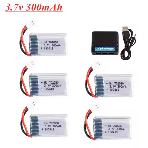 3.7V 300mAh 702030 Lipo Battery + 3.7v Charger For Udi U816 U830 F180 E55 FQ777 FQ17W Hubsan H107 Sy