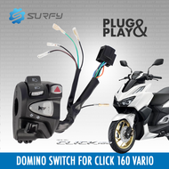 Domino Click 160 Handle Switch With Passing Light Hazzard Light Plug And Play Waterproof