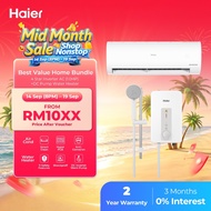 [Best Value Bundle] Haier 4 Star 1HP Inverter Air Conditioner+DC Inverter Silent Pump Water Heater 3