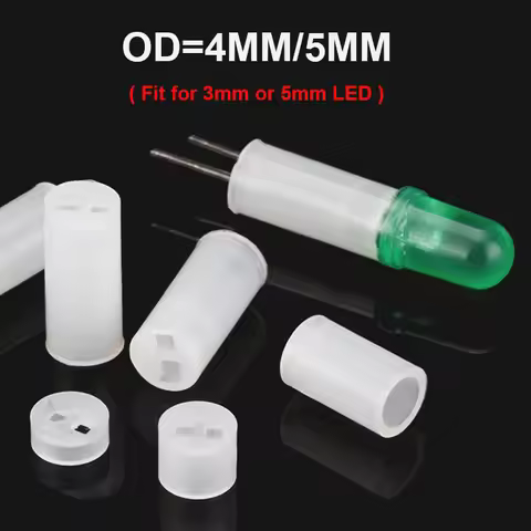 100pcs Diameter 4mm 5mm Nylon PCB Board Mount LED Spacer Support Hood Length 2mm 3mm 4mm 5mm 6mm 8mm
