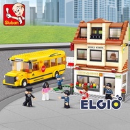 Sluban Bricks City School Bus Block M38 B0333