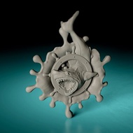 三維模型STL CNC Router文件3dprintable Splash Shark