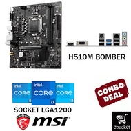MSI H510M BOMBER INTEL H510 LGA1200 MOTHERBOARD + INTEL 11TH GEN CPU COMBO PROMO
