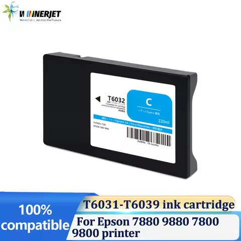 T6031-T6039 Compatible ink cartridge With Pigment ink With one time use chip For Epson 7880 9880 780
