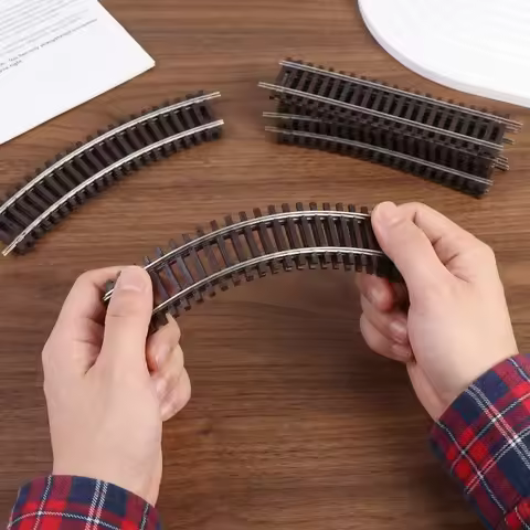 1PCS 1/87 HO Scale Train Track Model Miniature Sand Table Train Railway Layout Straight Track/Curved