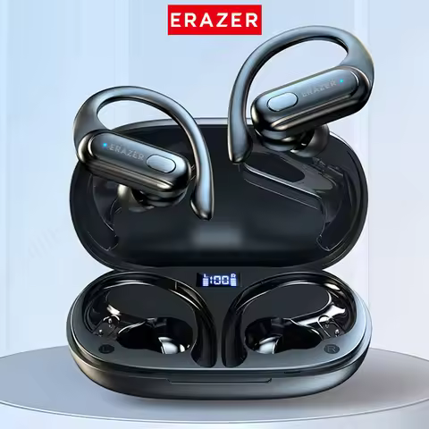 ERAZER XT60 Bluetooth Earphones True Wireless Headphones Button Control Noise Reduction Earhooks Wat