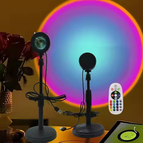 Fill-up photo Sunset lamp Sunset lamp live universal atmosphere lamp creative projection dusk rainbo