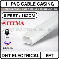 (6FEET / 182CM) 27mm x 13mm - Wiring Casing Electrical Casing Trunking Wire Casing Elektik Pure PVC 
