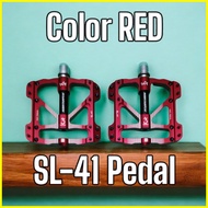 ◩ ۞ ❡ MOUNTAINPEAK Pedal SL-41 MTB Road Pedal Alloy Sealed Bearing Anti Slip Flat Alloy Bicycle Ped