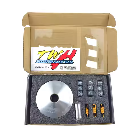 TWH High Performance Variator Kit 89MM 92MM with Roller Weights Drive Pulley for GY6 50cc 139QMB 139