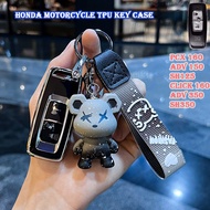 เคสสำหรับ Honda กุญแจ Pcx160 giorno Adv150 Sh125 Click160 Adv350 Sh350เคสกุญแจแฟชั่นเคสกุญแจน่ารักเคสใส่กุญแจ Honda Key Cover พวงกุญแจรถฮอนด้า