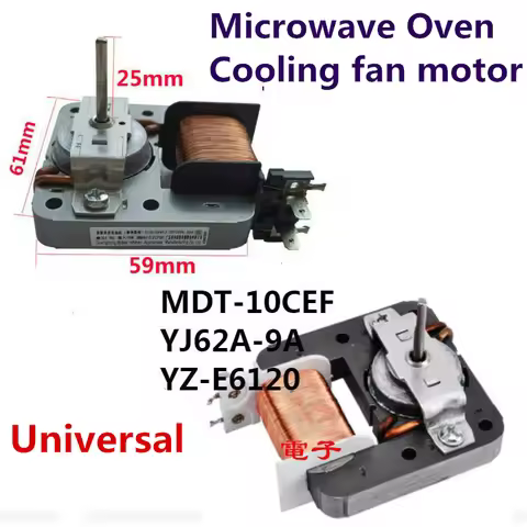 MDT-10CEF 220V 18W For Media Microwave Oven Fan Cooling Motor YZ-E6120-M51D AC 220-240V 50Hz YJ62A-9