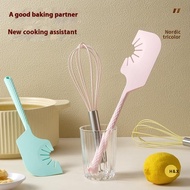 H & X 1 / 2 Pcs Food Grade Silicone Scraper Multi-Egg Whisk High Temperature Resistant Scraper Cooki