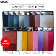 ALFA | PVC Cover Clipboard A6 Size Metal Clip Stationery School Office Restaurant Document Holder Bo